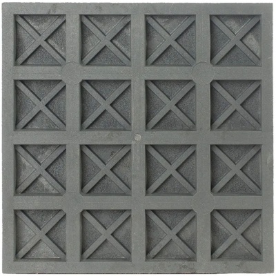 Плитка тротуарная полимерпесчаная 330*330*25 графит 12 кирпичей