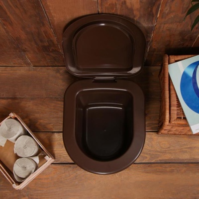 Ведро-туалет 11л коричневый