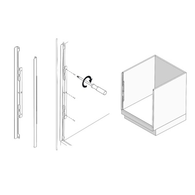 Термоизоляционная планка универсальная серая (комплект)