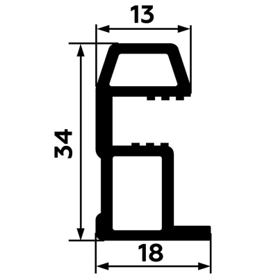 ПРЕМИАЛ ELEPHANT Вертик проф  Белый глянец 5,4м трапеция (FISH)