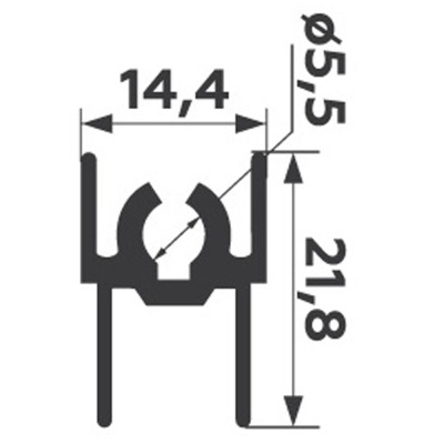 ПРЕМИАЛ Рамка верхняя  Серый муар 5,9м