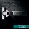 Петля Nuomi Bullet 105 град., прямая ответная планка, без доводчика и пружины, хром