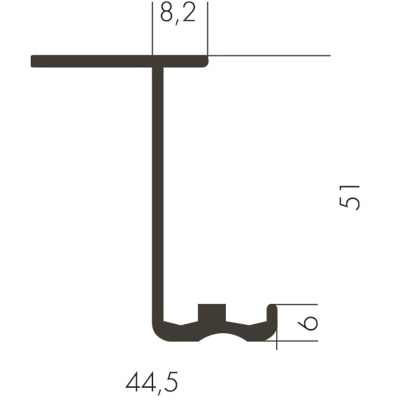 Комплект ALUFORCE PLANE 2 дв. 1665мм хром матовый