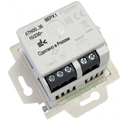 Термостат ATLASDESIGN электрон.теплого пола с датчиком, 10А, шампань