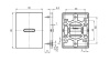 Накладка с авт. шторками на сувальдный замок ESC 486-S-auto RL (черный) BL-24