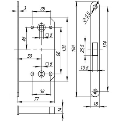 Защелка магнитная многофункциональная, античная бронза RМ1895 AB