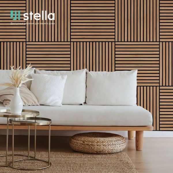 Панель Стеновая Акустическая Stella Comfort Standart дуб сонома 600*600*9
