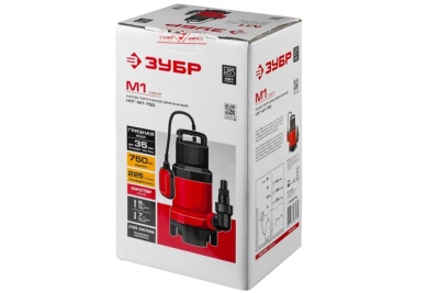 Насос ЗУБР дренажный НПГ-М1-750 для грязной воды 750Вт