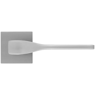 Ручка дверная RAP 27 SLIM-S SC на квадратной розетке 6мм, цвет мат.хром