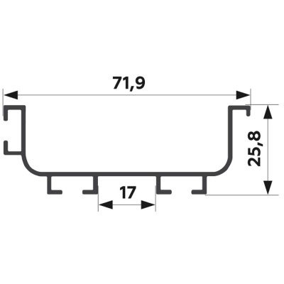 Профиль для кухонных баз С COMBI 6м белый глянец