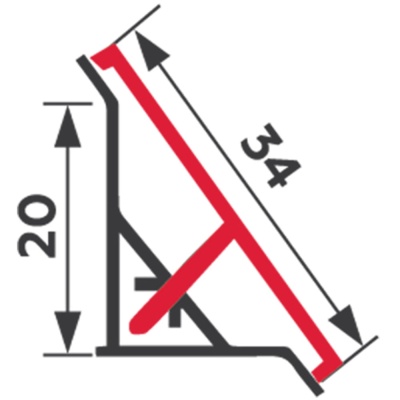 Плинтус для кухонных столешниц Трио 3,05м черный муар