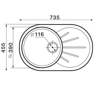 Мойка каменная Арктур (Полярные шапки) GPRY 5