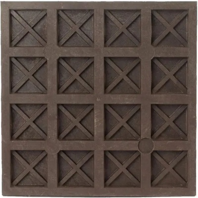 Плитка тротуарная полимерпесчаная 330*330*25 коричневая 12 кирпичей