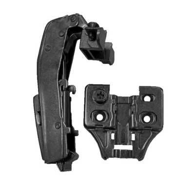 250258 Петля ПРЕСТО АЛЮМ с доводчиком угловая 90* с 3D планкой H0, черная