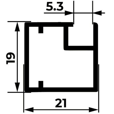 Профиль Ф 1-17/RF-08 хром матовый (3м) без F 3-02