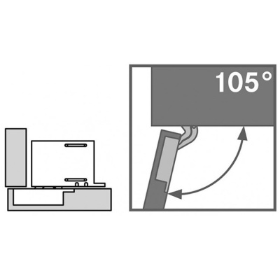 Петля SENZA Segreto врезная (105гр с доводчиком, компл.2 шт)