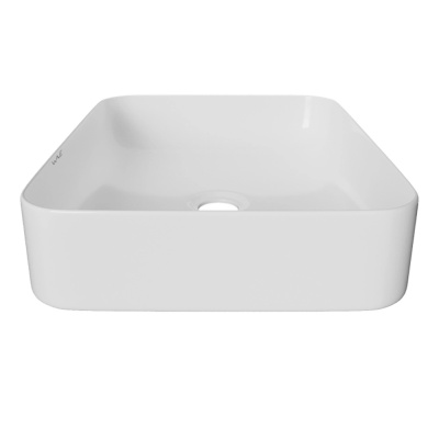 Раковина накладная на столешницу WAVE Quadro 500*390*140 ш*г*в без перелива белый прямоуг
