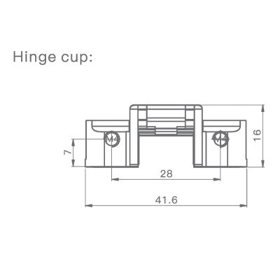 CON BRIO Накладная петля без доводчика для алюминиевого профиля без пружины