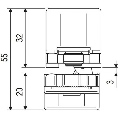 HH-24 SC,скрытая петля, цвет мат.хром