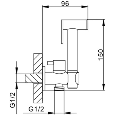 Кран с гигиенической лейкой F7501