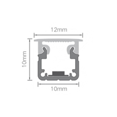 Профиль Светодиодный врезной NUOMI, рассеиватель с флянцем, 12х10х10 мм, 4000K,900мм