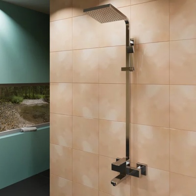 Душевая система ML2433 (смеситель40К с изл+лейка 1 поз.+душ.шланг+тропич.душ)