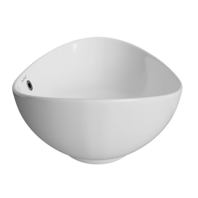 Раковина накладная на столешницу WAVE Star 590*390*195 ш*г*в с переливом  белый овал