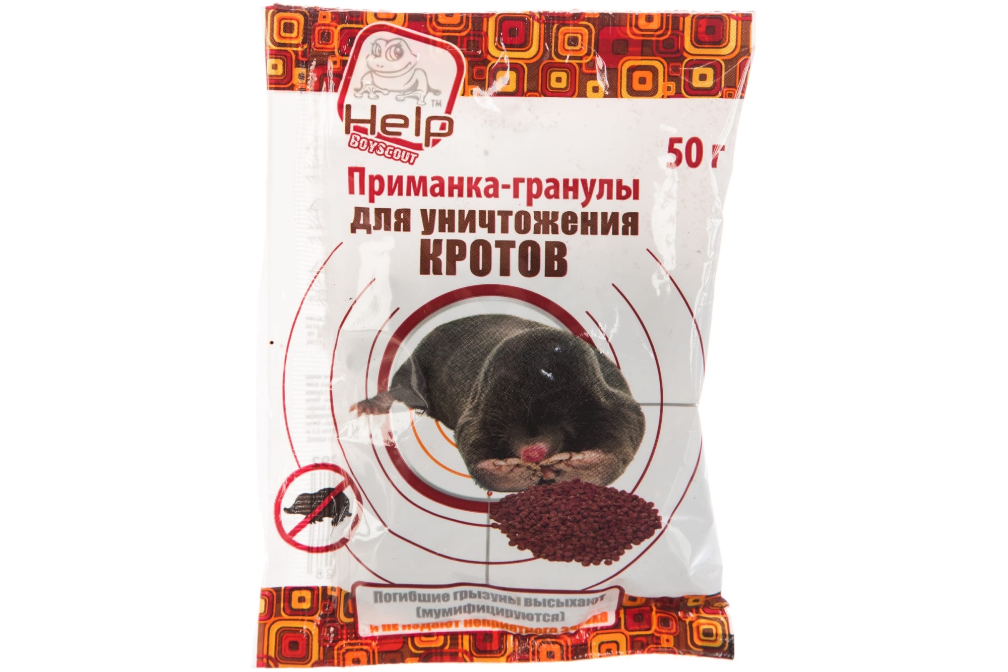 Приманка гранулы для уничтожения кротов, 50г HELP
