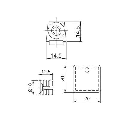 Толкатель пластиковый силиконовый SENZA RUBBER HEAD белый