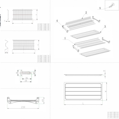257 Посудосушитель вариант-3 800мм хром китай