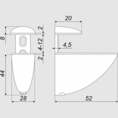 Р505ВSN.2 Полкодержатель Р505 BOYARD