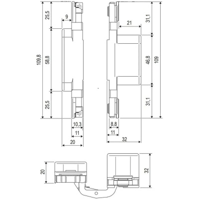 HH-24 SC,скрытая петля, цвет мат.хром