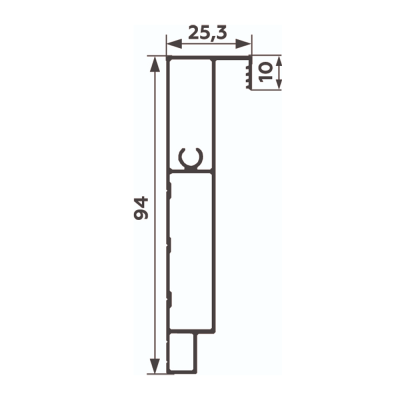 Комплект ALUFORCE ADJUST FRAME 3 дв. 2500мм хром матовый + 2 к-та доводчиков