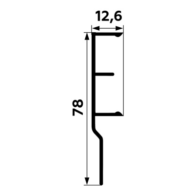 ПРЕМИАЛ Потолочная накладка на направ-ю FELIX белый глянец 6м