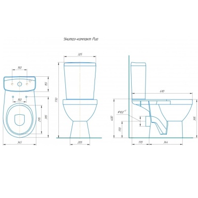 Унитаз-компакт Рио (ROSA) белый н/п