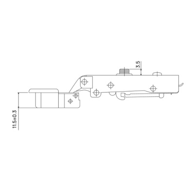 Петля вкладная SENZA SIMPLE clip-on доводчик на 4 отверстия