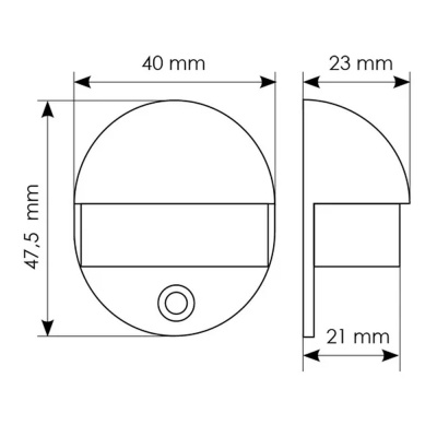 DS1 W Дверной ограничитель, белый