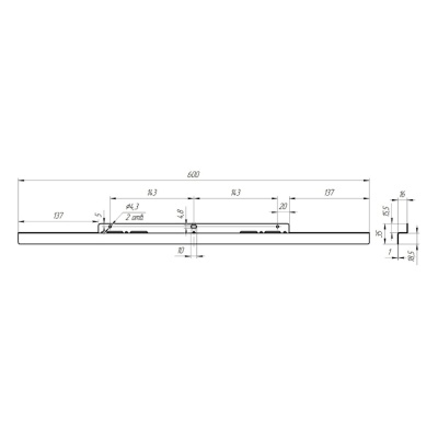 Термоизоляционная планка универсальная белая (комплект)