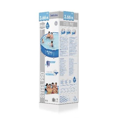 Бассейн каркасный 366*76см объем (6473л) 56706 BESTWAY (ЧО)