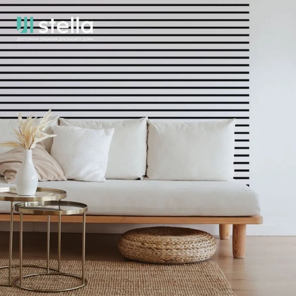 Панель Стеновая Акустическая Stella Comfort Standart белая 2780*600*9