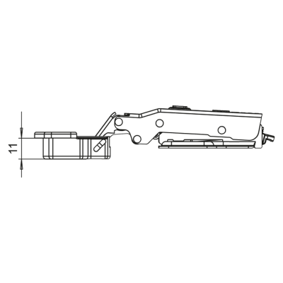 Петля SENZA Hola вкладная (3D clip-on 35 дов, 100шт/уп)