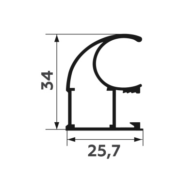 ПРЕМИАЛ Вертик проф П Премиал ВЕНГЕ темный 5,4м