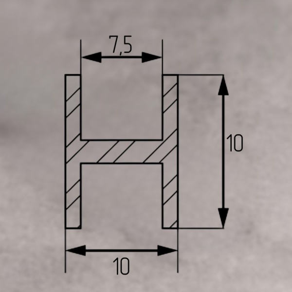 Планка д/меб щита соединительная 6мм ЧЕРНАЯ