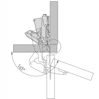 Петля SENZA Brava 165гр доводчик 3D (100шт/уп)