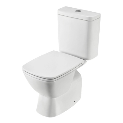 Унитаз подвесной безободковый WAVE CITY сиденье дюропласт, микролифт белый глянец (L)