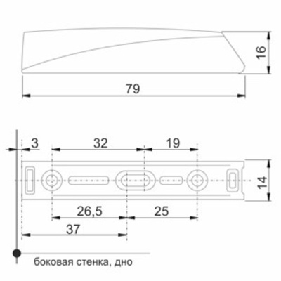 AMF16/GR Корпус для накладной установки AMF14 и AMF15 BOYARD