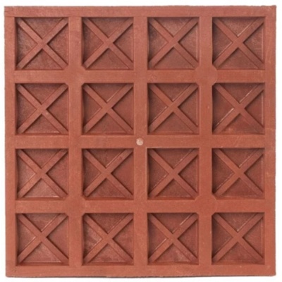 Плитка тротуарная полимерпесчаная 330*330*25 красная 12 кирпичей