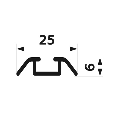ПРЕМИАЛ Направ-я нижняя одинарная Премиал Черный муар 5,9м