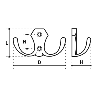НЕ202SC Крючок мебельный