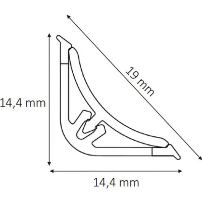 LB15 20-15-0-6148 Плинтус д/столешниц Мрамор Каррара 3,0м KORNER(компл.6014)